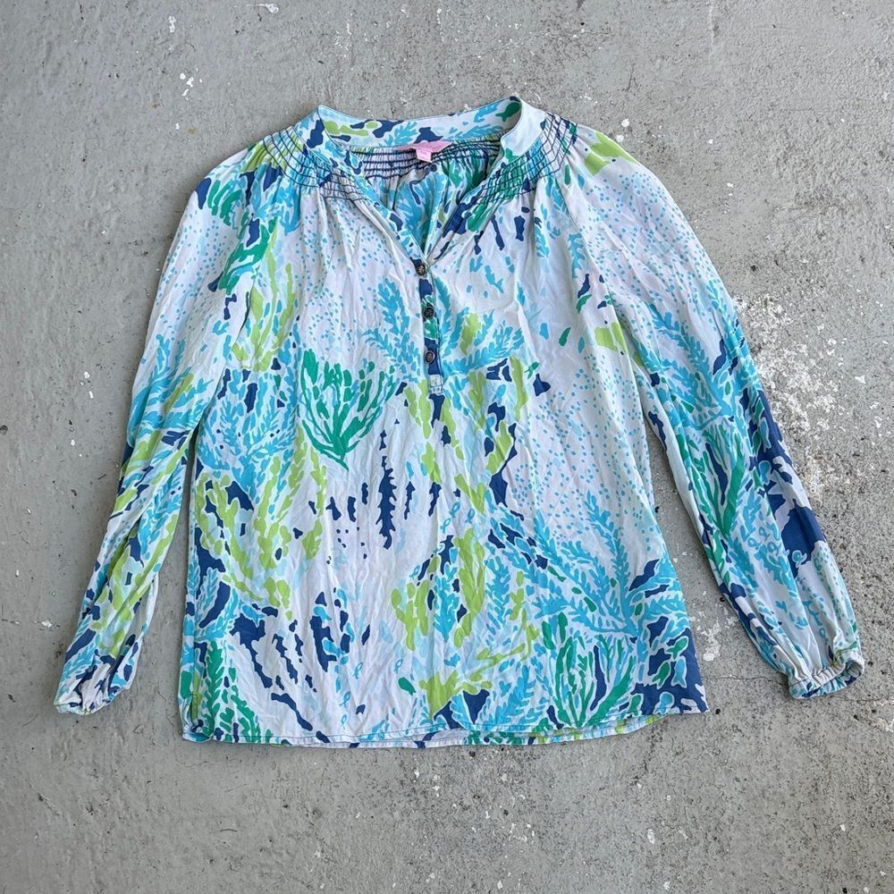 Lilly Pulitzer Elsa silk top